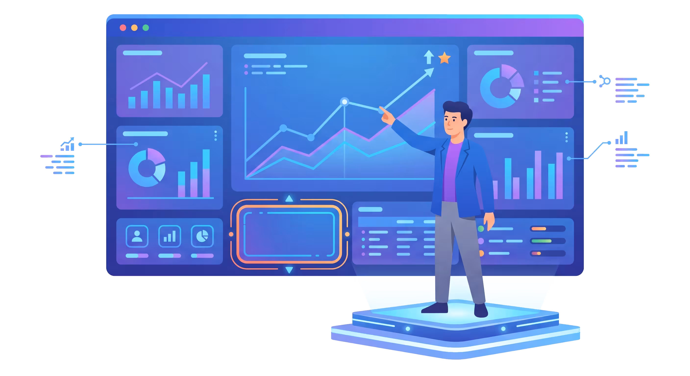 Business Intelligence & Analytics illustration
